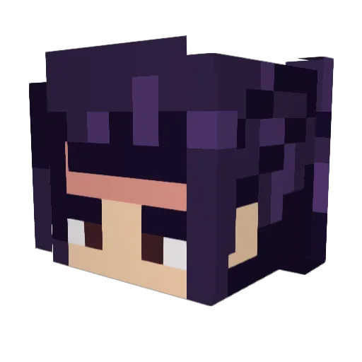 A_Hat Minecraft avatar head, 3D render