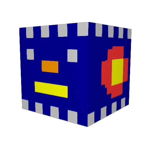 A_Human_Document Minecraft avatar head, 3D render