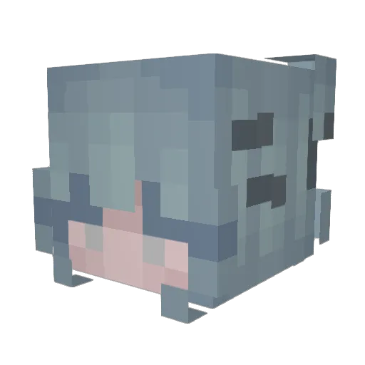 A_Laplace Minecraft avatar head, 3D render