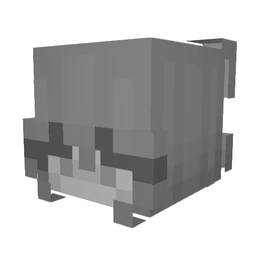 A_Lovable_Stray Minecraft avatar head, 3D render