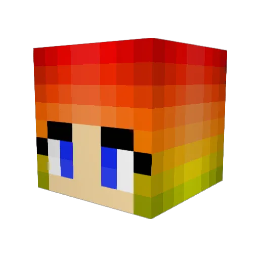 A_M0nster Minecraft avatar head, 3D render