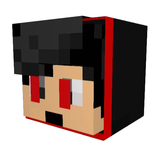 A_M_J Minecraft avatar head, 3D render