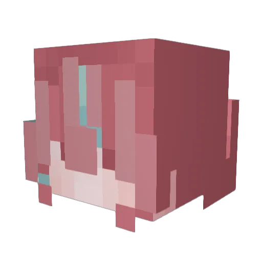 A_Macaron Minecraft avatar head, 3D render