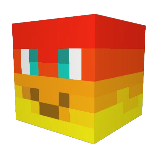A_PixelShock Minecraft avatar head, 3D render