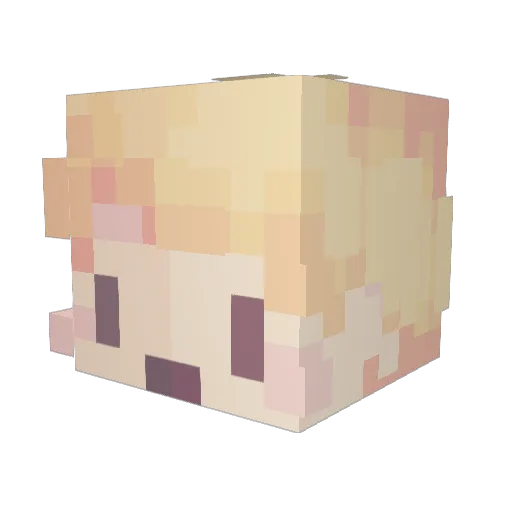A_Pixelman_A Minecraft avatar head, 3D render