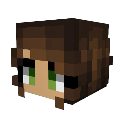 A_R_A_ Minecraft avatar head, 3D render