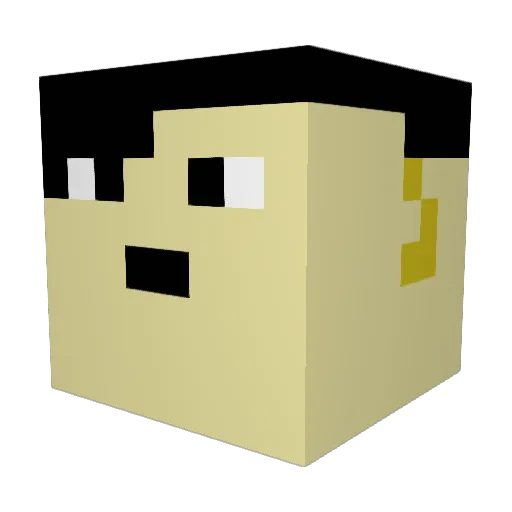 A_Random_A Minecraft avatar head, 3D render