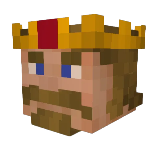 A_Rockstar Minecraft avatar head, 3D render