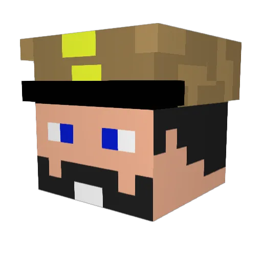 A_Rogue_Agent Minecraft avatar head, 3D render