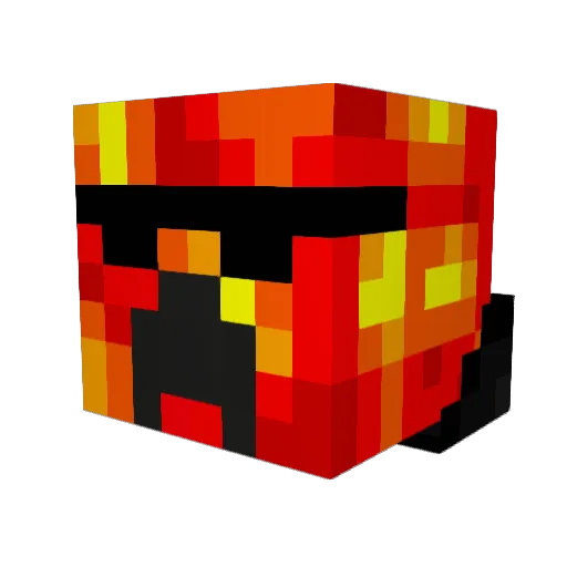 A_SQURRIEL Minecraft avatar head, 3D render