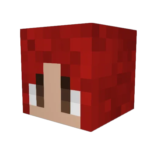 A_S_N132 Minecraft avatar head, 3D render