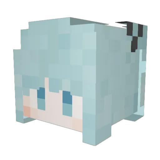A_Small_Yi Minecraft avatar head, 3D render