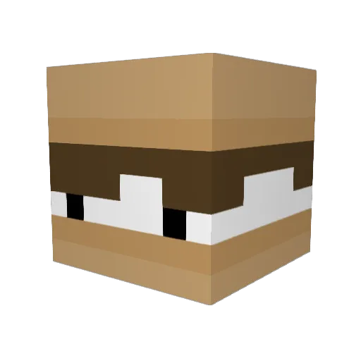 A_Smore Minecraft avatar head, 3D render