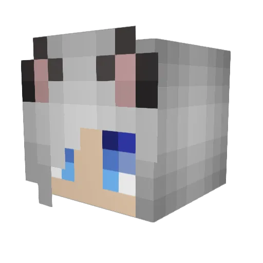 A_Stellar_Wolf Minecraft avatar head, 3D render