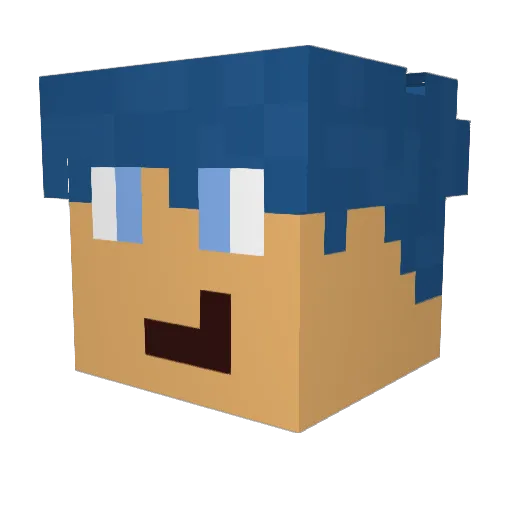 A_Time_Guy Minecraft avatar head, 3D render