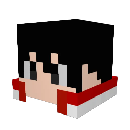 A_Trio Minecraft avatar head, 3D render