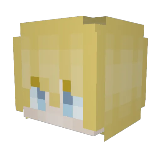 A_Uni Minecraft avatar head, 3D render