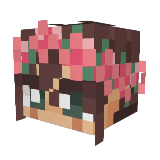 A_Unique_Raptor Minecraft avatar head, 3D render