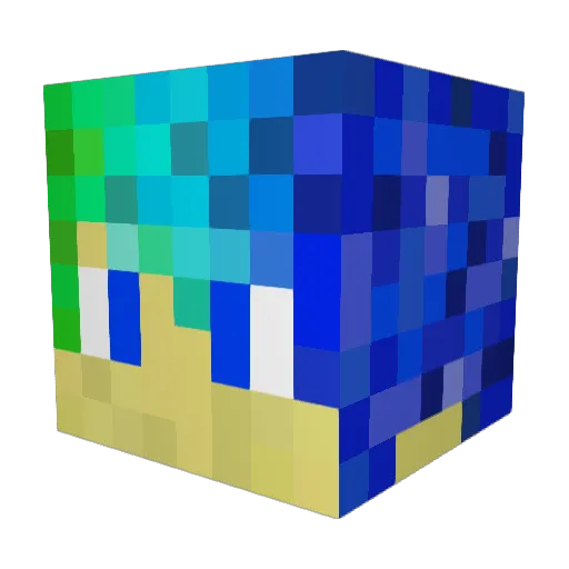 A_W_D Minecraft avatar head, 3D render