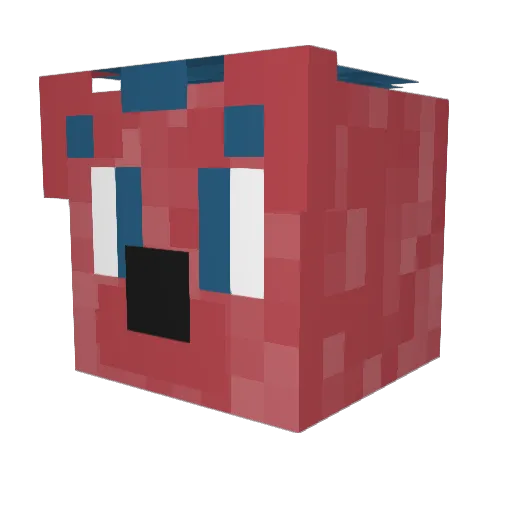 A_Wagon Minecraft avatar head, 3D render
