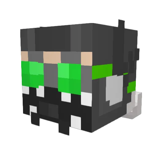 A_Weasle Minecraft avatar head, 3D render