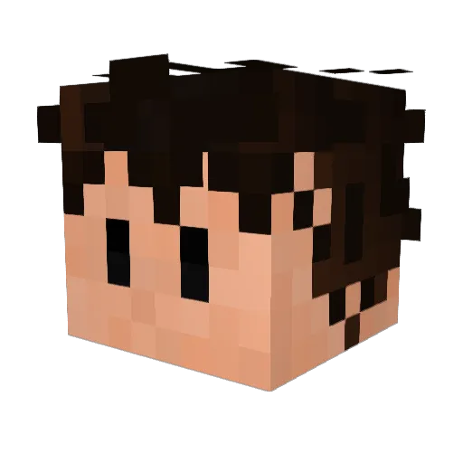 A_Weeb Minecraft avatar head, 3D render