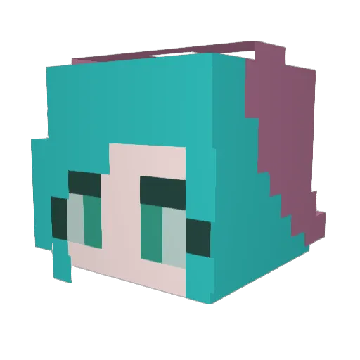 A_Wild_Nikki Minecraft avatar head, 3D render