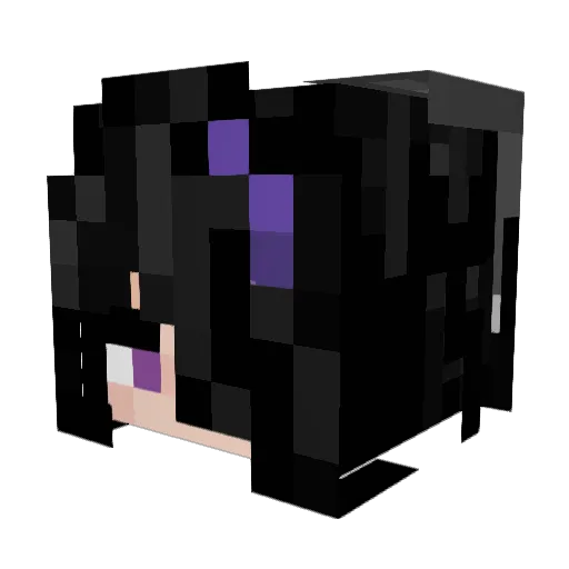 A_Wine Minecraft avatar head, 3D render