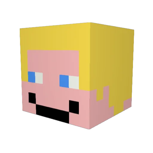 A_Xrayer Minecraft avatar head, 3D render
