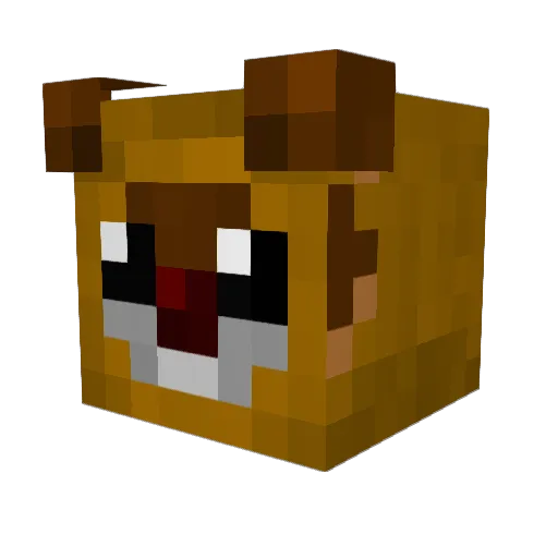 A_Y_A Minecraft avatar head, 3D render