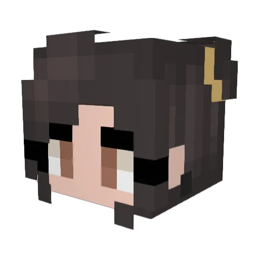 A__Banana_cat Minecraft avatar head, 3D render