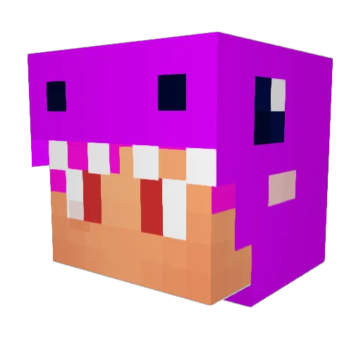 A__K_U Minecraft avatar head, 3D render