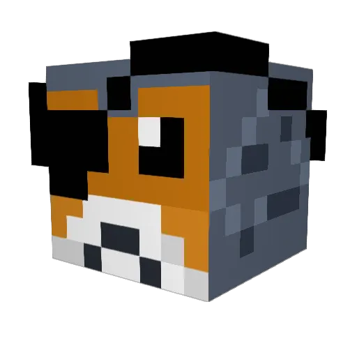 A__Porg Minecraft avatar head, 3D render