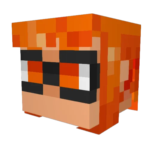A__Smurf Minecraft avatar head, 3D render