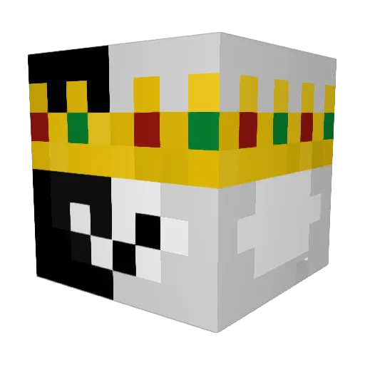 A___B Minecraft avatar head, 3D render