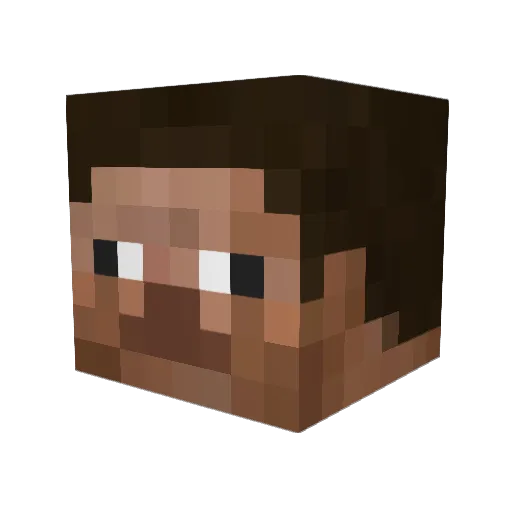 A___bai Minecraft avatar head, 3D render