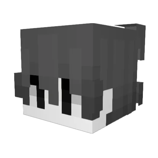 A__live Minecraft avatar head, 3D render