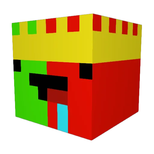 A_apple_king Minecraft avatar head, 3D render