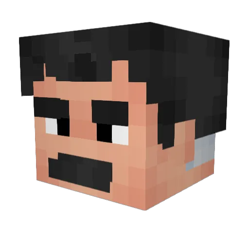 A_bee022105 Minecraft avatar head, 3D render