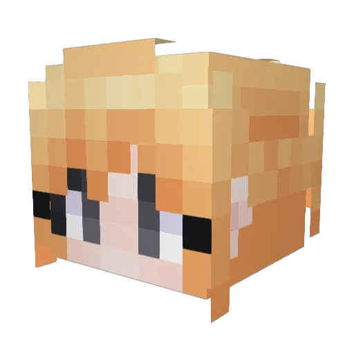 A_bel7 Minecraft avatar head, 3D render