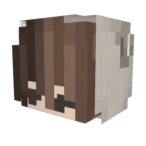 A_bellle Minecraft avatar head, 3D render
