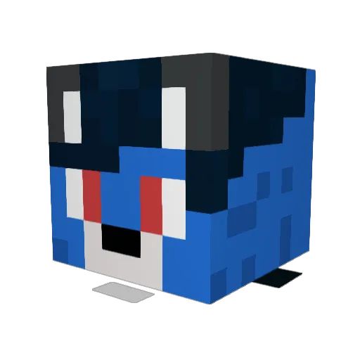 A_furry_owo Minecraft avatar head, 3D render