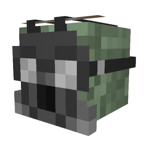 A_ksel Minecraft avatar head, 3D render