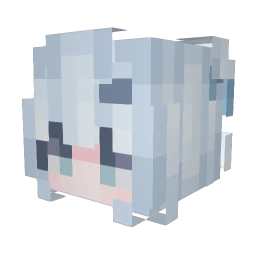 A_leafgreen Minecraft avatar head, 3D render
