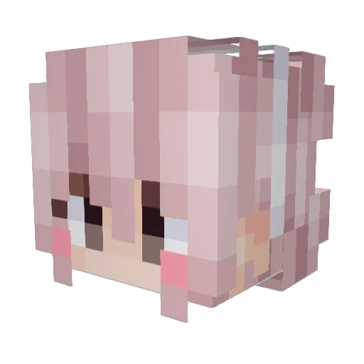 A_lices Minecraft avatar head, 3D render