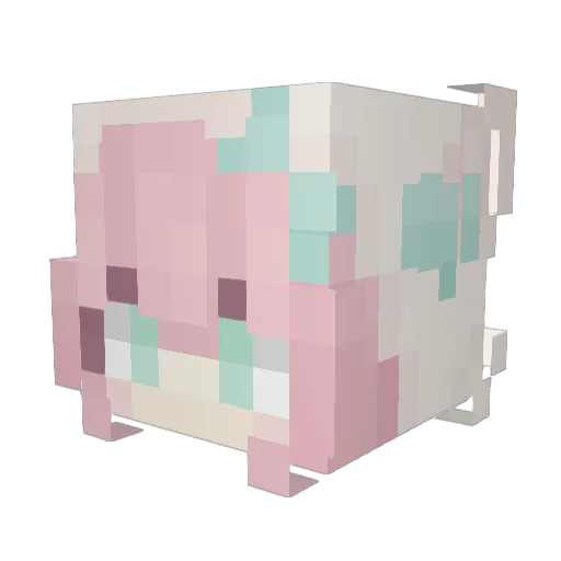 A_m1ghty Minecraft avatar head, 3D render