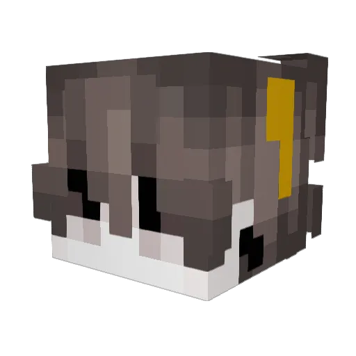 A_mea Minecraft avatar head, 3D render