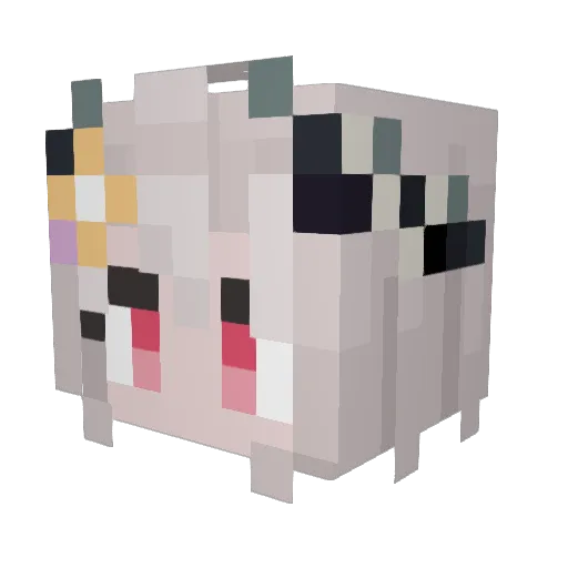A_miya Minecraft avatar head, 3D render