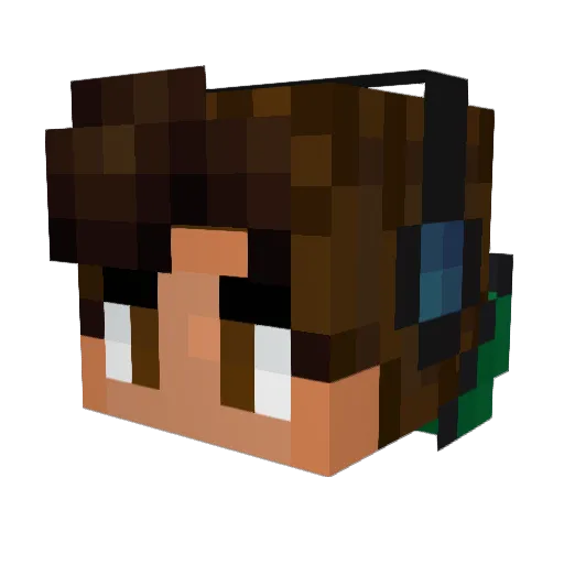 A_moxi Minecraft avatar head, 3D render