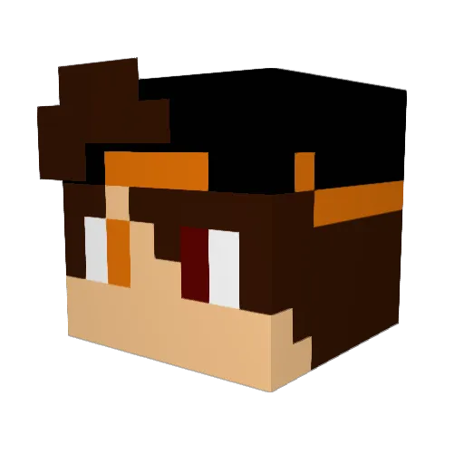 A_ndrew Minecraft avatar head, 3D render